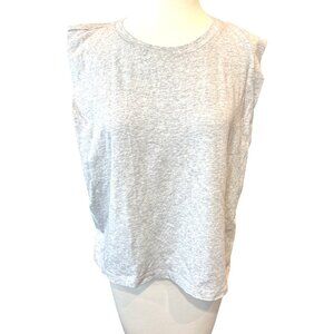 Zella New Take Boxy Heather Light Gray Tank Top